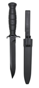 GLOCK Original Austrian Made Black Straight Edge Field Knife with Polymer Scabbard
