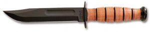 Ka-Bar Knife: Kabar Short Plain-edge blade US Marine Corp Knife