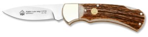 Puma Knife: Puma 4 Star Full Sized Folding Lock Knife with Stag Antler Handle