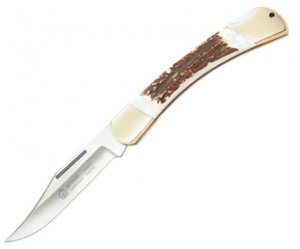 Puma Knife: Current Puma Prince Folding Knife with Sambar Stag Antler Handle