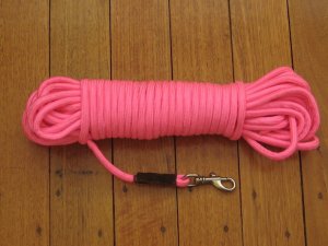 Long Dog Lead: Professional 20 metre Dog Trainer Pink Lead