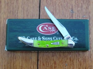 Case USA Knife: Small Model 99107X Case 1st Run Keylime Tiny Toothpick Pocket Knife