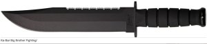 Ka-Bar Knife: Kabar Black Big Brother US Knife with Leather Sheath