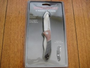 Winchester 3" Bladed Pocket Liner Lock Knife with pocket clip