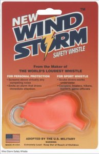 orange safety whistle