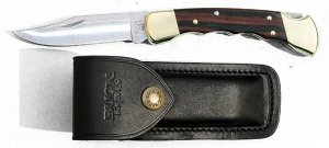 Buck Knife: Buck 2005 Model 110 Hunter Folding Lock Knife with Finger Groove