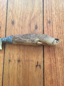 Puma Knife: Puma Handmade Vintage Jagdnicker Knife with Roe Deer Foot Handle