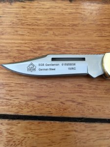 Puma SGB Knife: Puma SGB Jacaranda Wood Handled Gentlemen Folding Pocket Knife