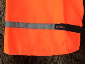 Blaze Orange Gun Dog Vest with Reflective Strip Medium-Large Size