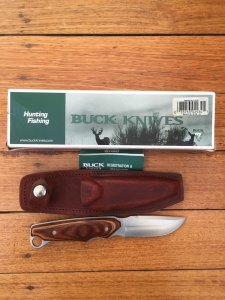 Buck Knife: Buck 403 Big Sky Knife with Walnut Laminated Handle