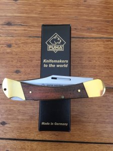 Puma Knife: Puma Game Warden Full Sized Folding Lock Knife with Plumwood Handle