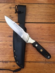 Puma Knife: Puma 2+2 Niederwild Fixed Blade knife with Micarta wood Handle
