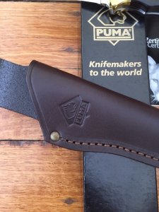 Puma Knife: Puma 4 Star Fixed Blade Nicker Knife with Grenadil wood Handle