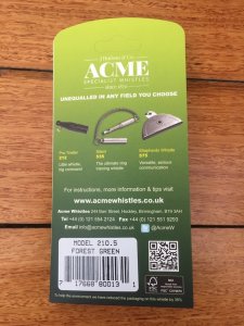 Whistle: Acme Whistle 210.5 in Forest Green