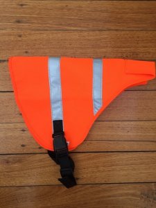 SOS Blaze Orange and Reflective Gun Dog Vest Medium Size Vest-Collar Combo