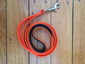 Dog Lead: Blaze Orange Reflective 2 Handled Dog Lead