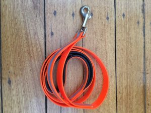 Dog Lead: Blaze Orange Reflective 2 Handled Dog Lead