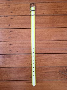 SOS Fluoro Yellow & Reflective Dog Collar - Medium (27.5cm to 44.5cm)