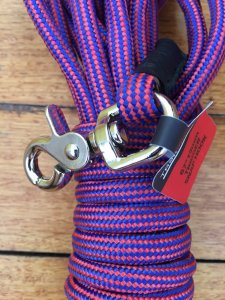 Long Dog Lead: Professional 10 metre Dog Trainer Purple-Blue Fleck Long Lead