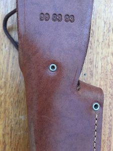 Puma Knife: Puma Skinner II Laser Cut with Stag Handle and Tan leather sheath