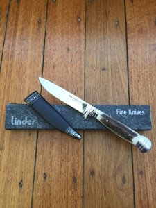 Linder Original Classic Hunter Jagdnicker Knife Dark Handle