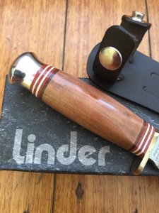 Linder Classic Fixed Blade knife with Wooden Handle