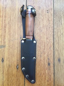 Linder Classic Fixed Blade knife with Wooden Handle