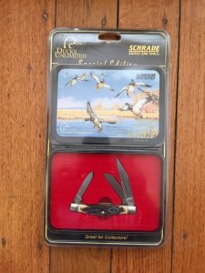 Schrade Ducks Unlimited USA-Made Stockman Knife in Gift Box