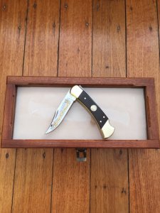 Buck Knife: Buck 110 Custom Ducks Unlimited 50 Year Edition in Wooden Box