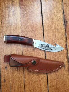 Buck Knife: Buck Model 191 1994 Custom Ducks Unlimited Gut Hook Knife