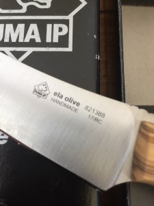 Puma Knife: Puma IP Ela Olive Handled Fixed Blade Knife