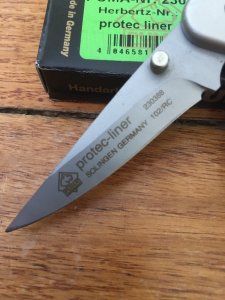 Puma Knife: Puma Protec Liner Lock Blue Handled Knife