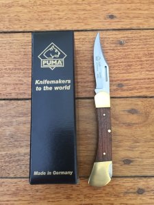 Puma Knife: Puma CUB Folding Lock Knife with Plumwood Handle