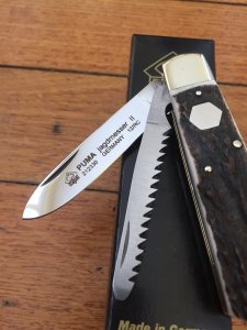 Puma Knife: Puma Jagdtaschenmesser II Hunting Pocket Knife with Stag Antler Handle