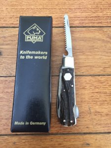 Puma Knife: Puma Jagdtaschenmesser II Hunting Pocket Knife with Stag Antler Handle