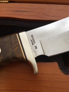 Browning Knife Limited Edition Moose Model 29 knife in Display Case 1 of 3000
