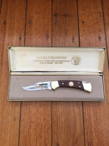 Buck Knife: Vintage Collectable Ducks Unlimited 50 Year Buck 112 Ranger Folding Knife