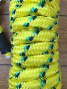 Long Dog Lead: Professional 10 metre Dog Trainer Yellow Fleck Lead