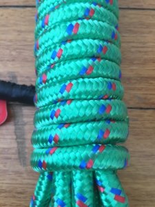 Long Dog Lead: Professional 10 metre Dog Trainer Green Fleck Lead