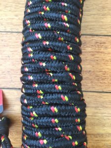 Long Dog Lead: Professional 20 metre Dog Trainer Black Fleck Lead