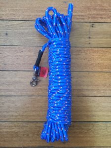 Long Dog Lead: Professional 20 metre Dog Trainer Blue Fleck Lead