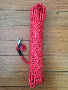 Long Dog Lead: Professional 20 metre Dog Trainer Red Fleck Lead