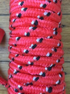 Long Dog Lead: Professional 20 metre Dog Trainer Red Fleck Lead