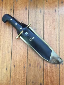 CASE USA 1836 Davey Crocket Commemorative Bowie with Leather and Brass Sheath