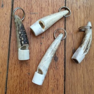 Whistle: Sambar Deer Antler Tip Dog Whistle with Lanyard ring
