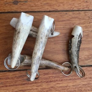 Whistle: Sambar Deer Antler Tip Dog Whistle with Lanyard ring