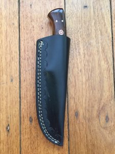 SOSDF Knife: 200 Layer Damascus Rosewood Handled Skinning Knife