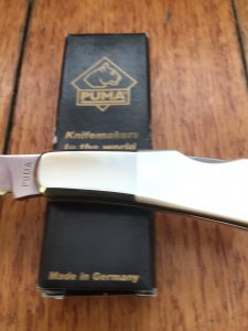 Puma Knife: Puma 2004 German Micro Folding Knife with Mother of Pearl Handle