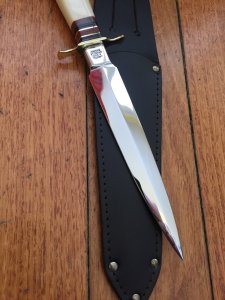 J. NOWILL & SONS SHEFFIELD ENGLISH DAGGER WITH STAG HANDLE