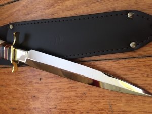 J. NOWILL & SONS SHEFFIELD ENGLISH DAGGER WITH STAG HANDLE